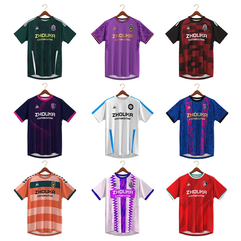 2023 venta al por mayor de alta calidad de impresión personalizada de secado rápido uniformes de fútbol clásico Retro camisetas de fútbol camiseta de fútbol de los hombres