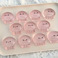 Jouet Squishy Méduse Mignon Transparent en TPR, Anti-Stress, Couleurs Assorties, Jouet Sensoriel Kawaii Animal Marin, Unisexe
