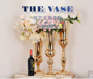 欧洲婚礼用品金铁艺术花架仿真婚礼装饰花瓶摆件耐用金属道路指南 - Product Image 2