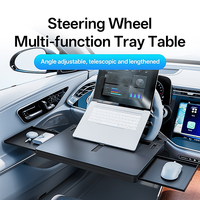 Table de voiture multifonctionnelle pour volant, plateau de repas flottant portable avec porte-gobelet, accessoire intérieur de voiture