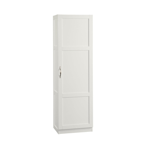 BSCI ISO9001 Certificates Tall Narrow Storage Cabinet Single Door with Adjustable Shelves, White - Product Image 1