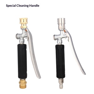 Nettoyeur haute pression avec tige d'extension en acier inoxydable et laiton, argent/noir/or, pour le lavage <span class=keywords><strong>de</strong></span> voitures et le <span class=keywords><strong>nettoyage</strong></span> <span class=keywords><strong>de</strong></span> climatiseurs domestiques - Product Image 2