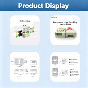 Sensor de Temperatura y Humedad Digital D23J para Riel DIN de 35 mm, Termómetro Higrómetro para Detección en Espacios Industriales, OEM ODM D - Product Image 3