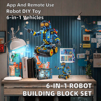 Ensemble de blocs de construction en plastique, robot, véhicule d'ingénierie, télécommande et contrôle par application, jouet éducatif pour enfants