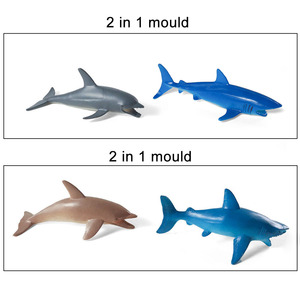5inch Nhựa biển động vật mô hình đồ chơi Hollow cá mập cho đồ uống - Product Image 5