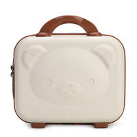 Valise à roulettes Little Bear, trousse de maquillage, bagage cabine 14 pouces, mini-valise en néoprène avec fermeture éclair, boîte de rangement portable à motif dessin animé