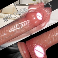 Vibromasseur et extension réalistes en silicone, grand modèle, souple, 100 % étanche, avec ventouse, pour femme HXR LM-A004L-1