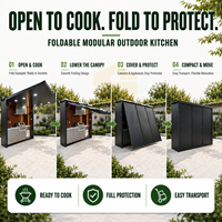 Cuisine extérieure modulaire préfabriquée pour les rassemblements de barbecue dans la cour