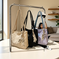 Tas Tote Kanvas Gaya Vintage Wanita Baru Kapasitas Besar Tas Selempang Satu Tali Mode Terbaru untuk Kerja dan Kehidupan Sehari-hari
