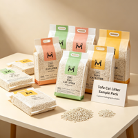 Litière pour chat en tofu biodégradable et jetable dans les toilettes, faible en poussière, agglomérante rapidement, naturelle, pour animaux domestiques