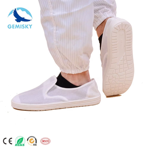 Pu Pvc Anti-Statische Streep <span class=keywords><strong>Esd</strong></span> Canvas Zool Geleidende Stof Antistatische Veiligheidsschoenen Voor Medische Cleanroom - Product Image 2