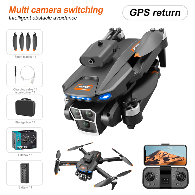 Beginner S158 GPS Upgraded Screen-Controlled Drone 4K Ultra HD Dual Camera Brushless Motor Auto Return Foldable
