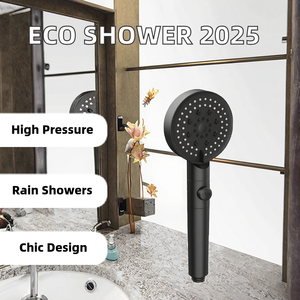 Grifo de baño para hoteles ecológicos 2025, cabezal de <span class=keywords><strong>ducha</strong></span> de lluvia presurizado turboalimentado, ahorro de agua, baño, apartamento al aire libre - Product Image 3