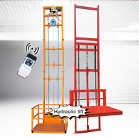 Mini-élévateur hydraulique électrique pas cher avec rail de guidage, montage mural, portable, parfait pour une utilisation à domicile sur deux étages