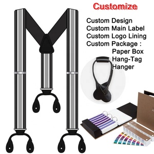 Người đàn ông của lụa Jacquard vải TUXEDO treo với điều chỉnh đàn hồi y-trở lại và nhiệm vụ nặng nề Da Nút Jacquard thiết kế - Product Image 6