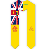 Écharpe de graduation unisexe best-seller avec drapeau de Montserrat, pour les diplômés de l'école supérieure, idéale pour les études à l'étranger et les fêtes multiculturelles