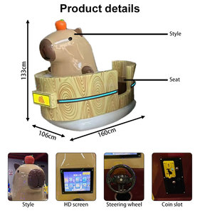 Manège à monnayeur pour enfants, modèle Capibala Bathtub, à double siège, à bascule, pour <span class=keywords><strong>2</strong></span> joueurs, équipement d'amusement commercial - Product Image 6