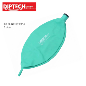 Single Use 3 Pleats Green Neoprene 3 Liter Adult Breathing Bag Comfortable Grasp 22mm Bushing <b>Fitting</b> OEM Custom - Product Image 1