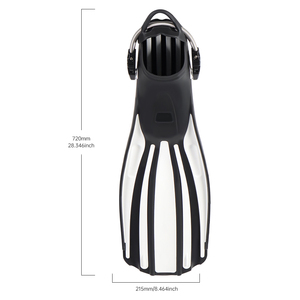 Aletas de Natación Amarillas y Negras de Goma Suave, Aletas de Buceo con Gancho para Entrenamiento de Natación - Product Image 2