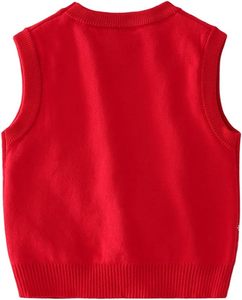 Vente en gros Gilet <span class=keywords><strong>de</strong></span> Noël décontracté avec motif renne pour petites filles et garçons Gilet vintage en tricot côtelé <span class=keywords><strong>de</strong></span> style vintage - Product Image 2
