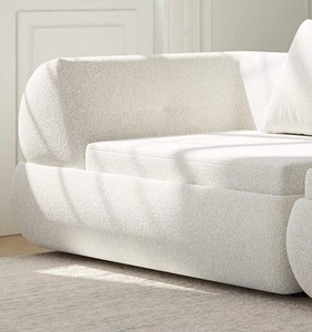 Sofá de Tela Supermoon en Estilo Crema Antiguo, Diseño Italiano para Villa, Penthouse Grande, Sala de Estar Amplia, Sofá de Fila Recta - Product Image 3