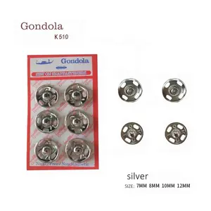 Gondola K510 on Sale Fashion for Garment Sewing Press Snap Button 10mm 12mm Jacket Metal Plating Copper Round Dry Cleaning