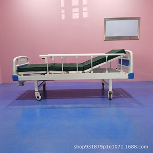 เตียงผู้ป่วยแบบปรับได้ Kerry Manual Hospital Bed Abs ผลิตจากเหล็กแผ่นรีดเย็น สำหรับใช้ในโรงพยาบาล - Product Image 2