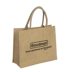 Manufacturers Natural Grocery Shopping Beach Jute Tote Bag Blank Burlap Tote Bag Custom