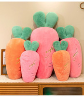 Coussin de corps en peluche douce en forme de carotte, grand format, pour le sommeil, jouet en peluche rectangulaire, coussin moelleux pour enfants, décoration de lit et de maison, vente en gros
