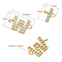 Accesorios de joyería de 18K, A-Z antiguo, iamondletter