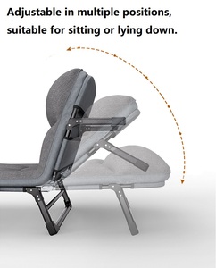 Portable Folding Sleeping Bed Heavy-Duty Camping Chair Adjustable Height <b>Mattress</b> for Outdoor Travel Home Guest Hiking Heavy-dut - Product Image 2