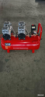 Nouveau compresseur d'air industriel 2hp 750Wx2 60L sans huile, portable et silencieux, refroidi par air, avec pompe et moteur multi-tension