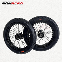 Kit de roues Supermoto Surron Ultra Bee 17 pouces, moyeu usiné CNC, pneus tubeless, ensemble de pneus pour moto électrique tout-terrain, pièces de conversion pour moto de rue