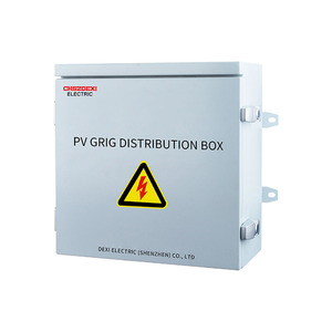Солнечный комбинировочный бокс CHSZDEXI PVBOX-3-1 IP66 для солнечных батарей, 3 входа, 1 выход, 32А, 1000В DC, серая стальная панель, настраиваемый - Product Image 2