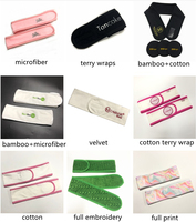 Bandeau de spa personnalisé avec logo pour femmes, réglable, avec bande auto-agrippante, pour le soin du visage, le maquillage et le sport