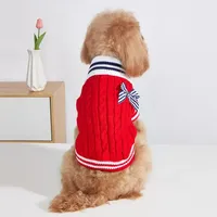Vêtements d'hiver en coton pour animaux de compagnie, design classique mignon, couleur contrastée, manteau décontracté universel, pull chaud personnalisé pour petit chien
