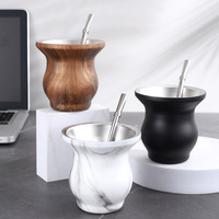 2025 Emerit, superventas, personalizado, 9oz, 270ml, taza de yerba mate de acero inoxidable de doble pared con Bombilla para Brasil, Argentina, Uruguay