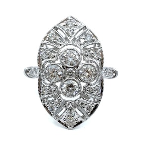 Anneaux de mariage éternels en or blanc massif 18 carats de haute qualité, nouvelle conception, diamants réels taille brillant, vente en gros à Hong Kong pour femmes - Product Image 1