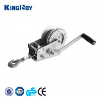 KINGROY - Cabrestante Manual Portátil de Alta Calidad con Cable de Acero Pequeño, Altura de Elevación de 20 m, para ATV/UTV, Camiones, Transporte de Carga, 1 Año de Garantía