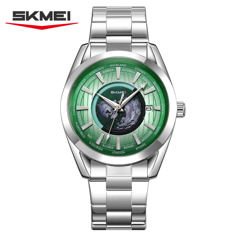 Argent/vert