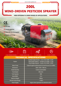 Pulvérisateurs agricoles longue portée de haute précision 200L pour ferme et jardin - Product Image 6
