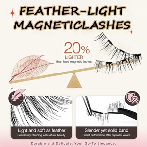 Ensemble de faux cils magnétiques sans colle, réutilisables, application facile et rapide, aspect naturel, tout en un dans une boîte - Product Image 5