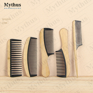 Mythus Antistatique Bambou Naturel Peigne Démêlant pour Cheveux à Dents Larges Peigne en Bois Bambou Queue de <span class=keywords><strong>Rat</strong></span> pour Femmes et Hommes Massage du Cuir Chevelu - Product Image 5