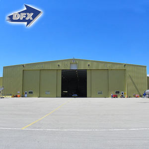 Qingdao direktörü üreticinin hafif çelik yapı uçak hangarı atölyeler için geniş açıklıklı kaynak kesme bükme döken - Product Image 4