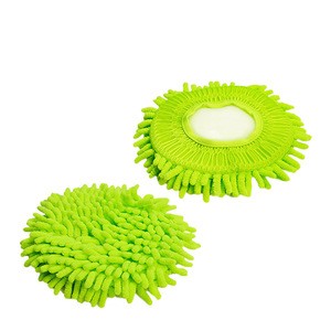 Têtes de serpillière en microfibre rondes à essorage automatique, accessoire de nettoyage domestique, blanc, violet, bleu - Product Image 2