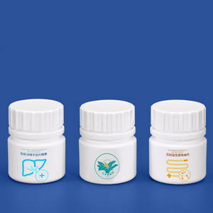 30มิลลิลิตรพลาสติกสีขาวสกรูฝาปิดมินิยาภาชนะขวดยา - Product Image 2