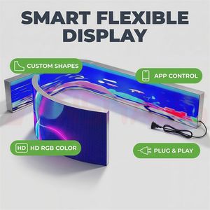 Écran LED flexible d'intérieur, contrôle par application, écran publicitaire LED intelligent, plug and play pour la publicité en magasin, boutique, centre commercial - Product Image 3