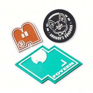 Custom Embossed 2D 3D Eco-Friendly Silicone Rubber PVC <b>Patches</b> & Badges for Garment and Hats - Product Image 6