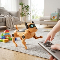 Robot chien intelligent AI télécommandé, jouet pour enfant à assembler soi-même, quadrupède, fonctionnant sur piles
