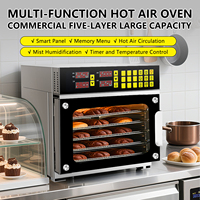 Oven Konveksi Portabel Listrik Efisiensi Tinggi 3500W 220V dengan Sirkulasi Udara Panas 3D, Bahan Stainless Steel, Kapasitas 60L
